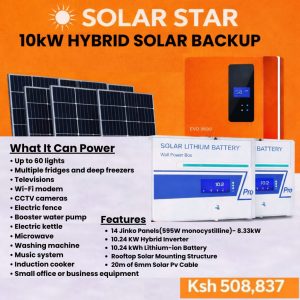 10kW Hybrid Solar Backup Complete Installation Kit Kenya