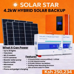 4.2kW Hybrid Solar Backup Complete Installation Kit Kenya