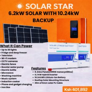 6.2KW WITH 10.24KWH LITHIUM BATTERY