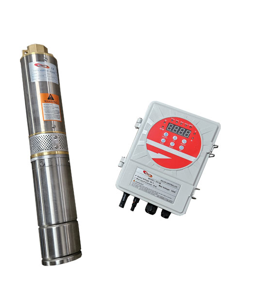 600W 0.6kW 0.75HP Doyin Solar Submersible Water Pump, Brushless with Impeller and Controller 55m Head, 5m3/h Flow